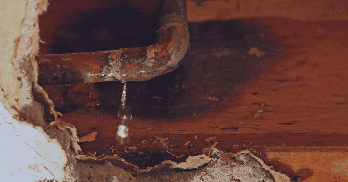 rusty leak pipe